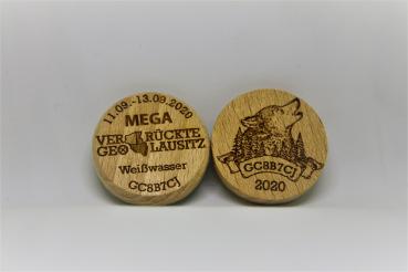 Wood-Coin "Natur - Heulender Wolf"